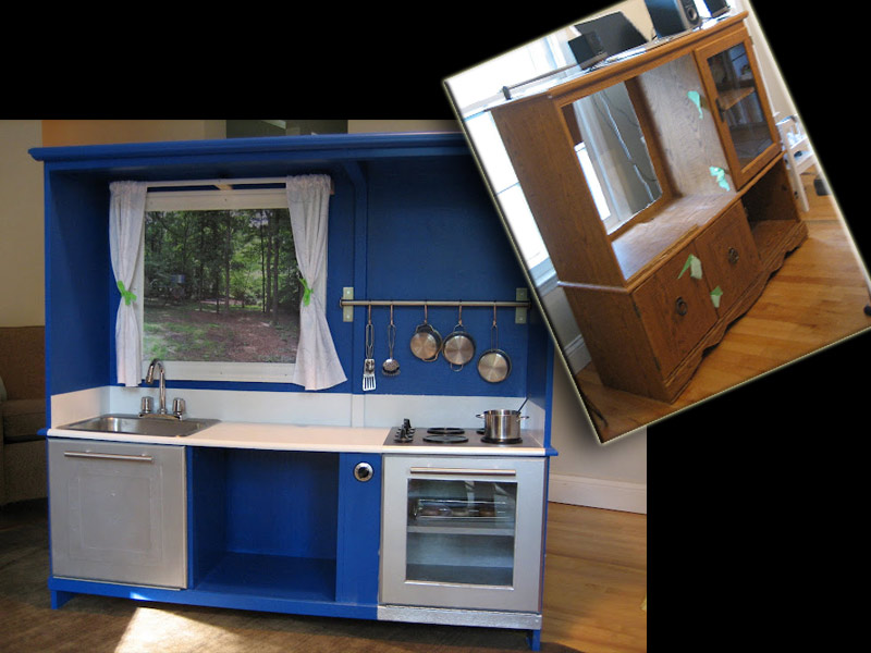 Convert Old Tv Cabinets Into State Of The Art Play Kitchens